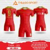 Mẫu áo thi đấu bóng đá không logo màu đỏ