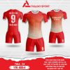 Quần áo bóng đá không logo màu đỏ