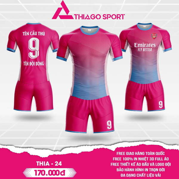 Trang phục thi đấu bóng đá không logo đẹp