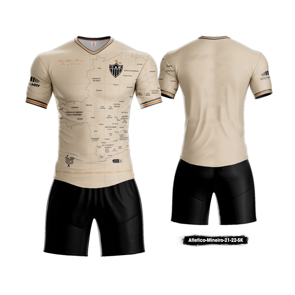 Mẫu áo đấu clb Atletico Mineiro sân khách màu vàng đồng độc lạ