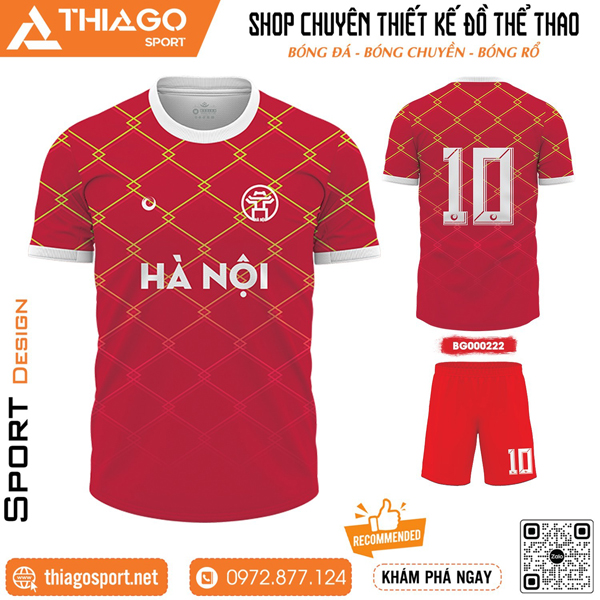 Mẫu áo bóng đá không logo mới nhất