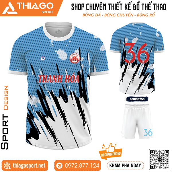 Mẫu áo bóng đá không logo Thanh Hóa độc đáo