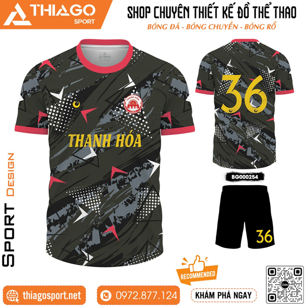 Mẫu áo bóng đá không logo Thanh Hóa mới lạ