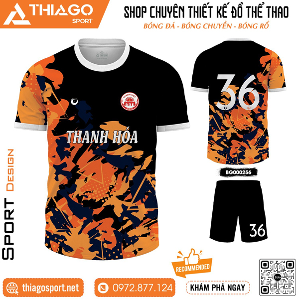 Mẫu áo thi đấu không logo Thanh Hóa ấn tượng
