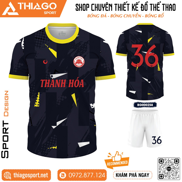 Mẫu áo đá bóng không logo Thanh Hóa mới nhất