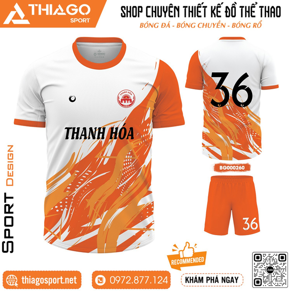 Mẫu áo đá bóng không logo Thanh Hóa chất lượng