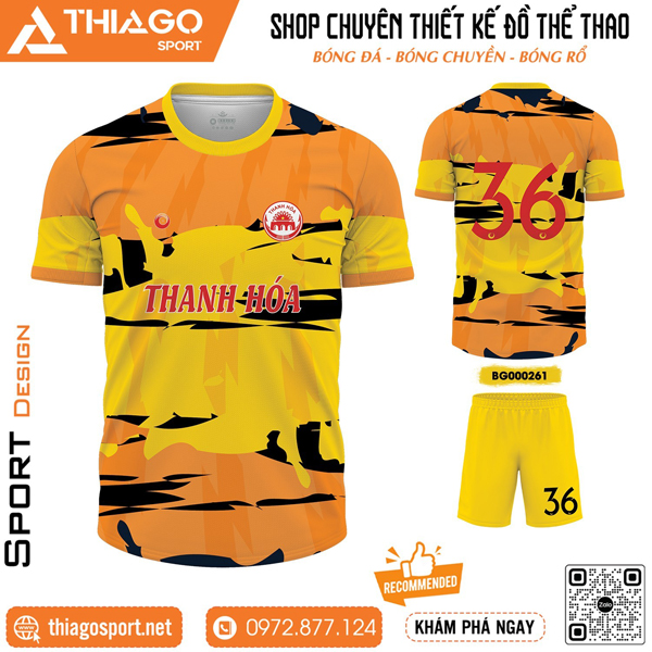 Mẫu áo đá bóng không logo Thanh Hóa nổi bật