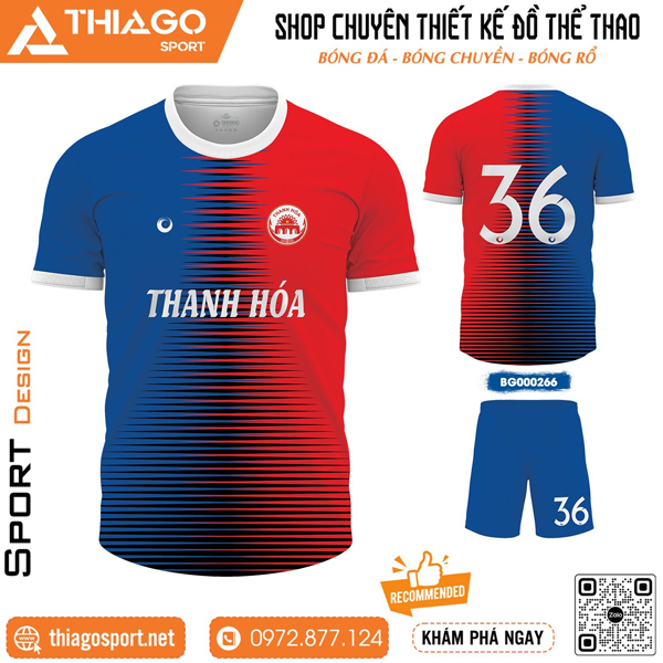 Mẫu áo đấu không logo Thanh Hóa độc đáo