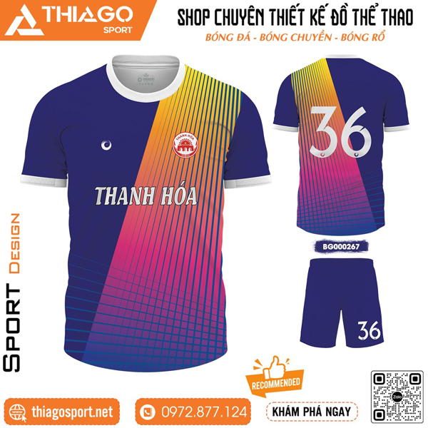 Mẫu áo đấu không logo Thanh Hóa nổi bật