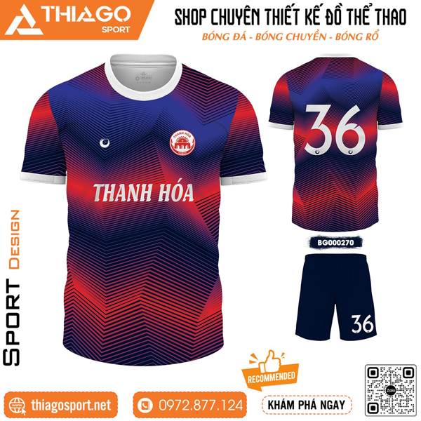 Mẫu áo đấu không logo Thanh Hóa mới nhất