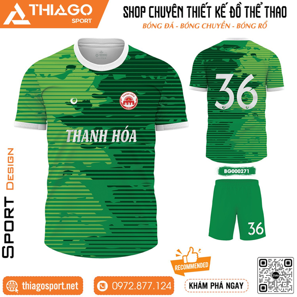 Mẫu áo thi đấu không logo Thanh Hóa đẹp nhất