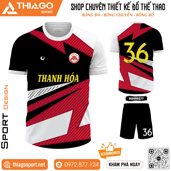 Mẫu áo bóng đá không logo Thanh Hóa độc đáo nhất