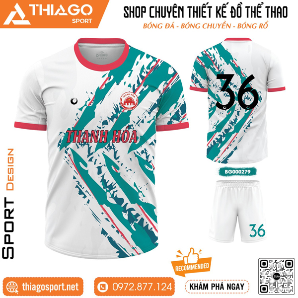 Mẫu áo bóng đá không logo Thanh Hóa bán chạy nhất