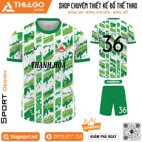 Mẫu áo bóng đá không logo Thanh Hóa mới nhất