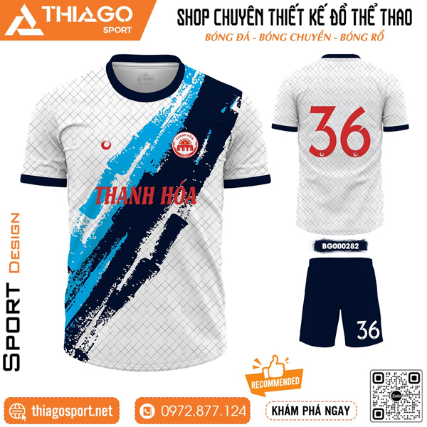 Mẫu áo đấu thiết kế không logo Thanh Hóa ấn tượng