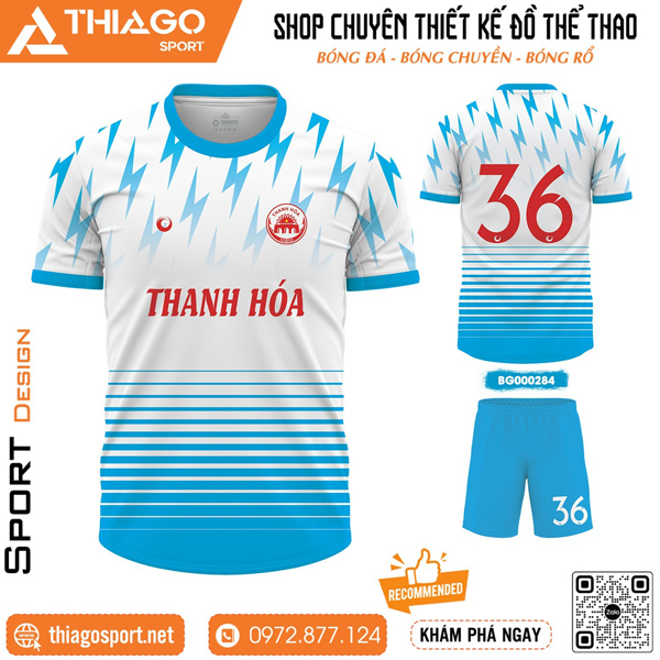 Mẫu áo đấu thiết kế không logo Thanh Hóa bán chạy nhất