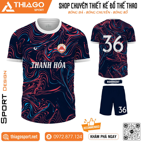 Mẫu áo đấu thiết kế không logo Thanh Hóa mới nhất