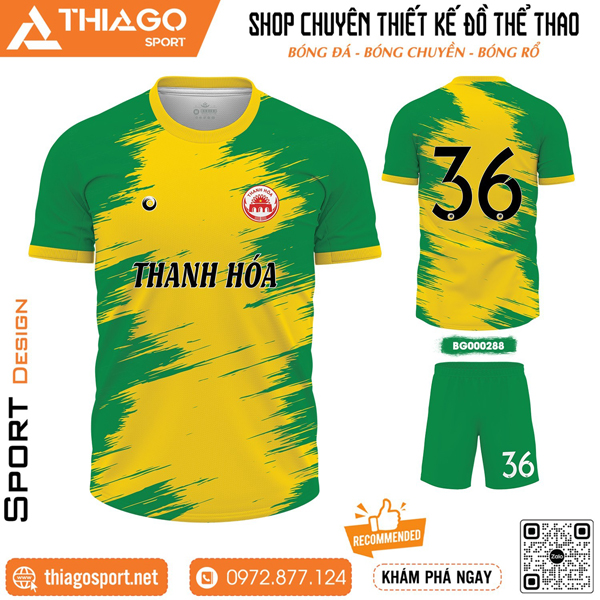 Mẫu áo đấu thiết kế không logo Thanh Hóa mới nhất