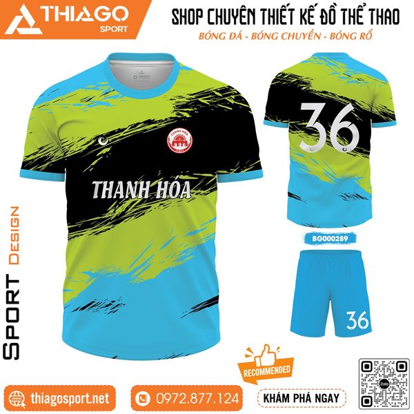 Mẫu áo đấu thiết kế không logo Thanh Hóa độc đáo