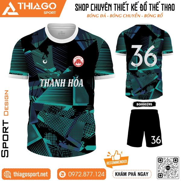 Mẫu áo bóng đá thiết kế không logo Thanh Hóa cực chất