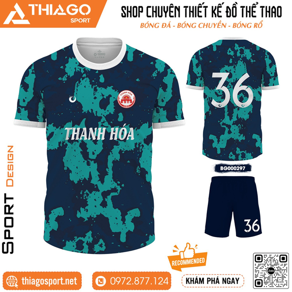 Mẫu áo bóng đá thiết kế không logo Thanh Hóa ấn tượng