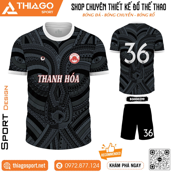 Mẫu áo bóng đá thiết kế không logo Thanh Hóa chất lượng