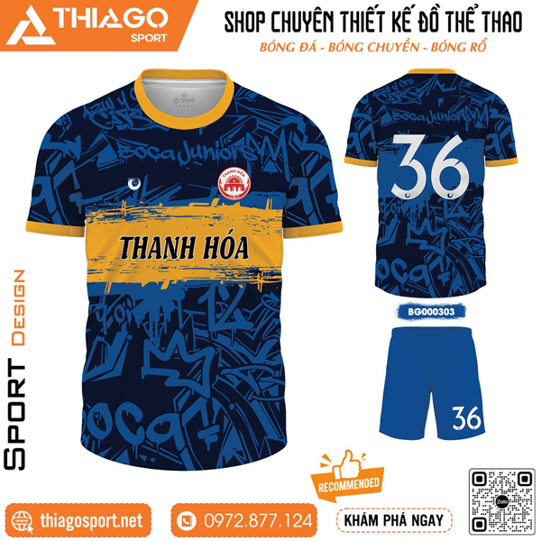 Mẫu áo đấu thi không logo Thanh Hóa mới lạ