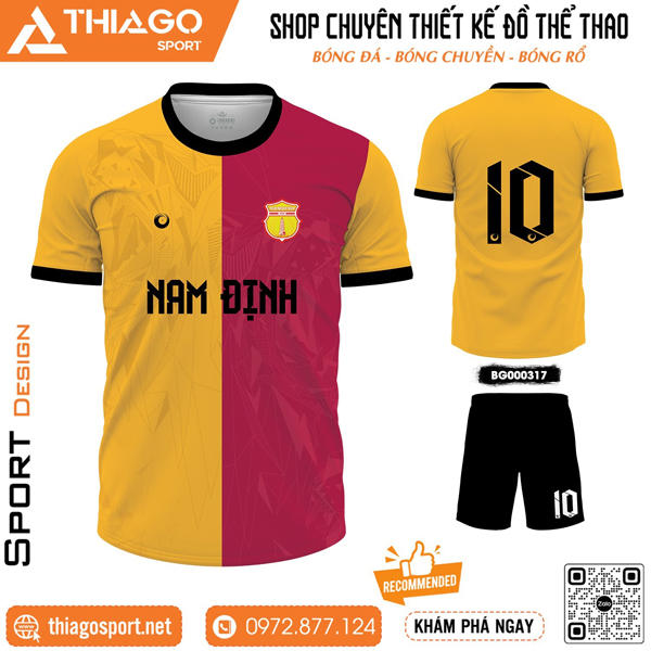 Mẫu áo bóng đá không logo ấn tượng