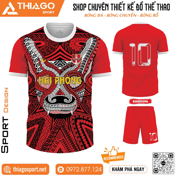 Quần áo bóng đá không logo màu đỏ mới