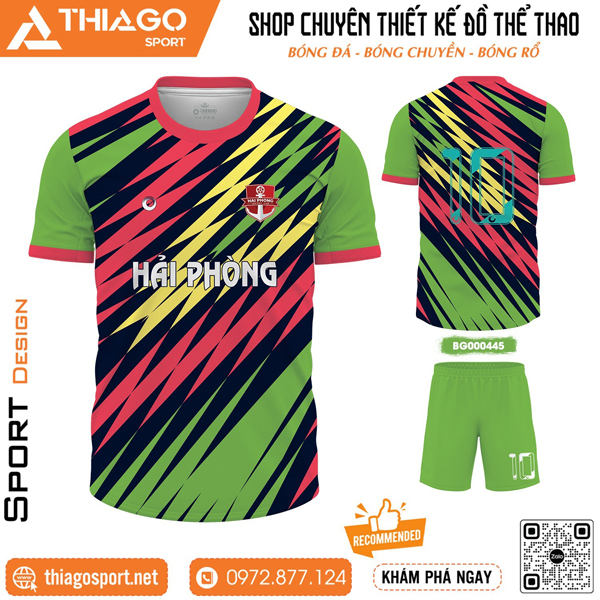 Quần áo bóng đá không logo màu xanh chuối 2023