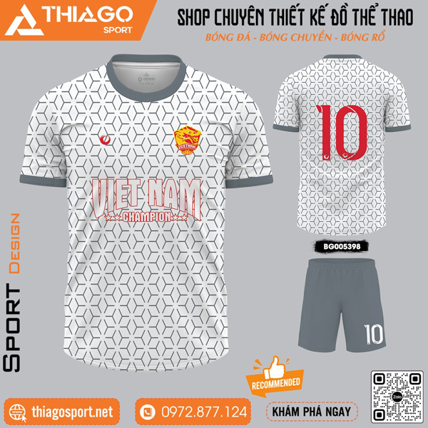 Áo bóng đá màu trắng đẹp