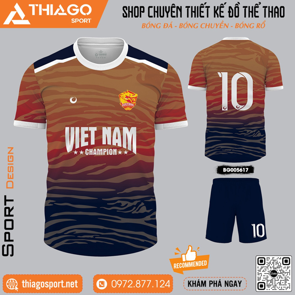 Mẫu áo bóng đá không logo ấn tượng