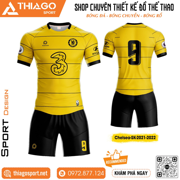 Mẫu áo đấu câu lạc bộ Chelsea sân khách màu vàng đẹp nhất