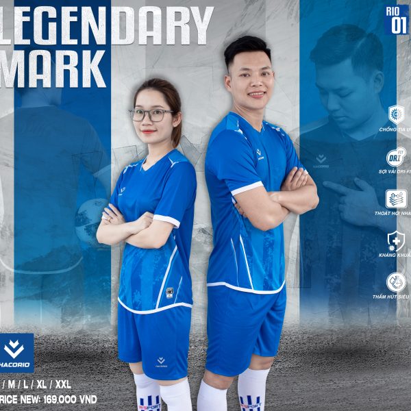 Mẫu áo bóng đá không logo màu xanh bích