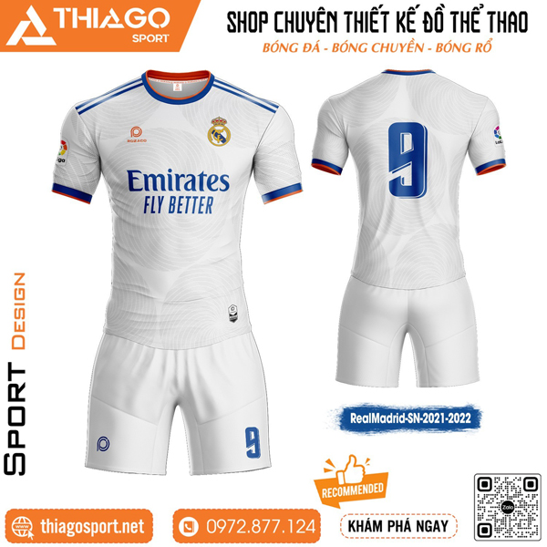 Mẫu áo bóng đá clb RealMadrid độc đáo