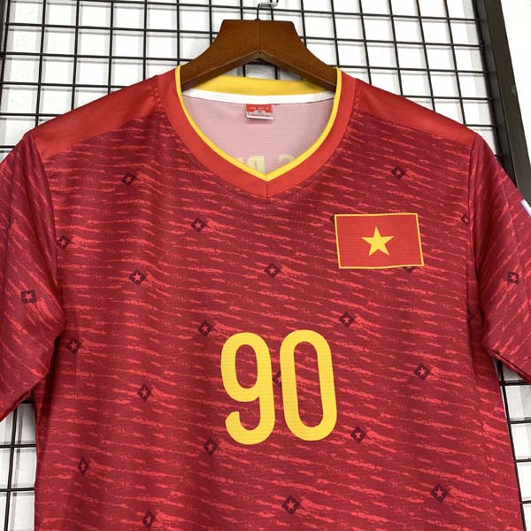 Thành phẩm áo đội tuyển Việt Nam sau may xịn nhất